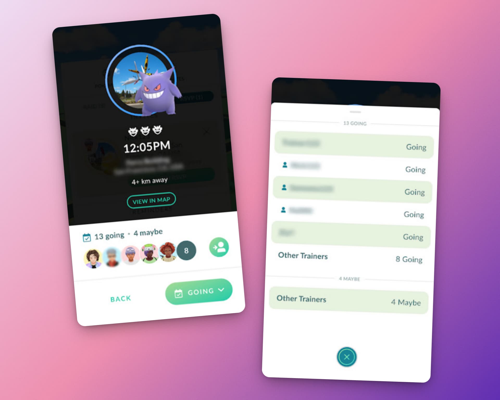 RSVP detailed information