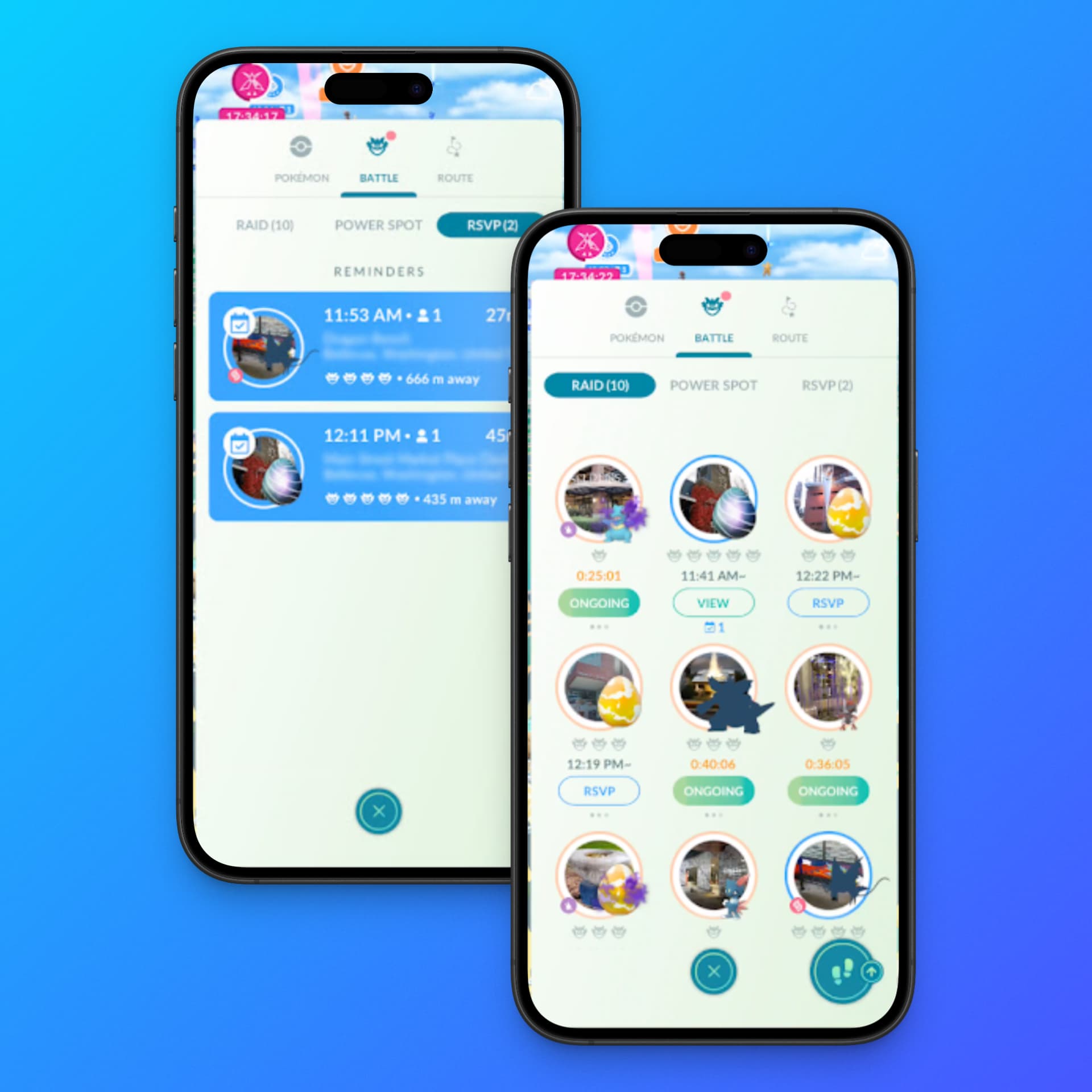 RSVP reminders and notifications
