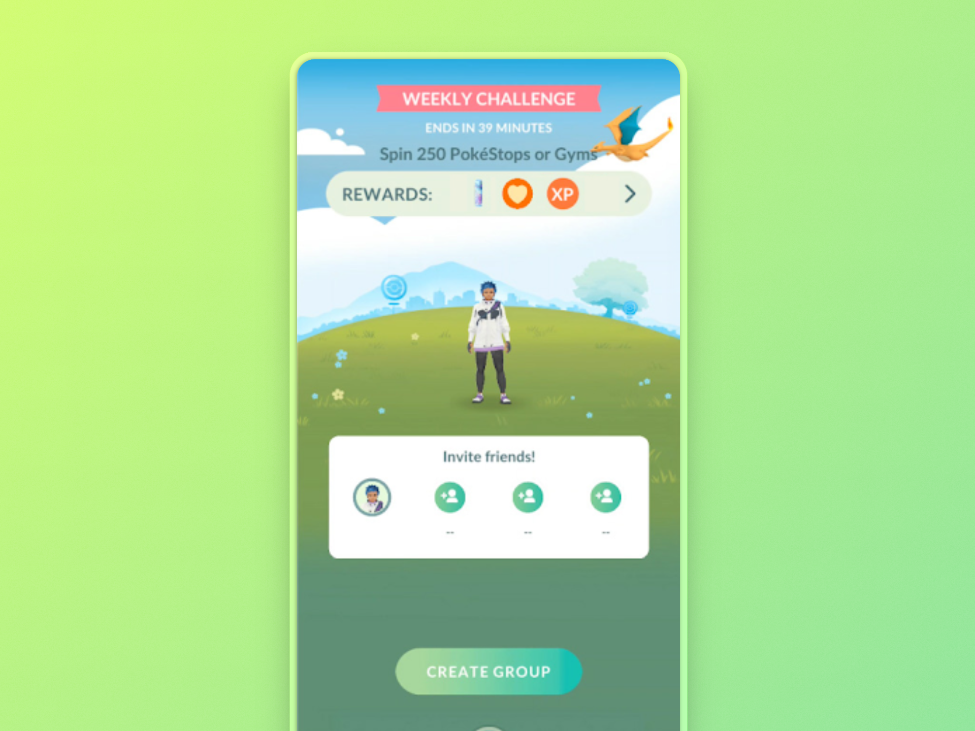 Invite friends to your Weekly Challenge group